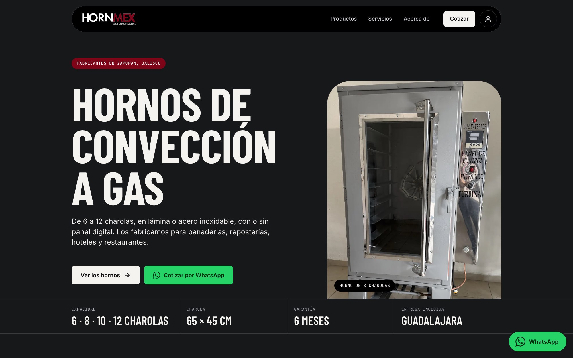 Página de inicio de hornmex.com